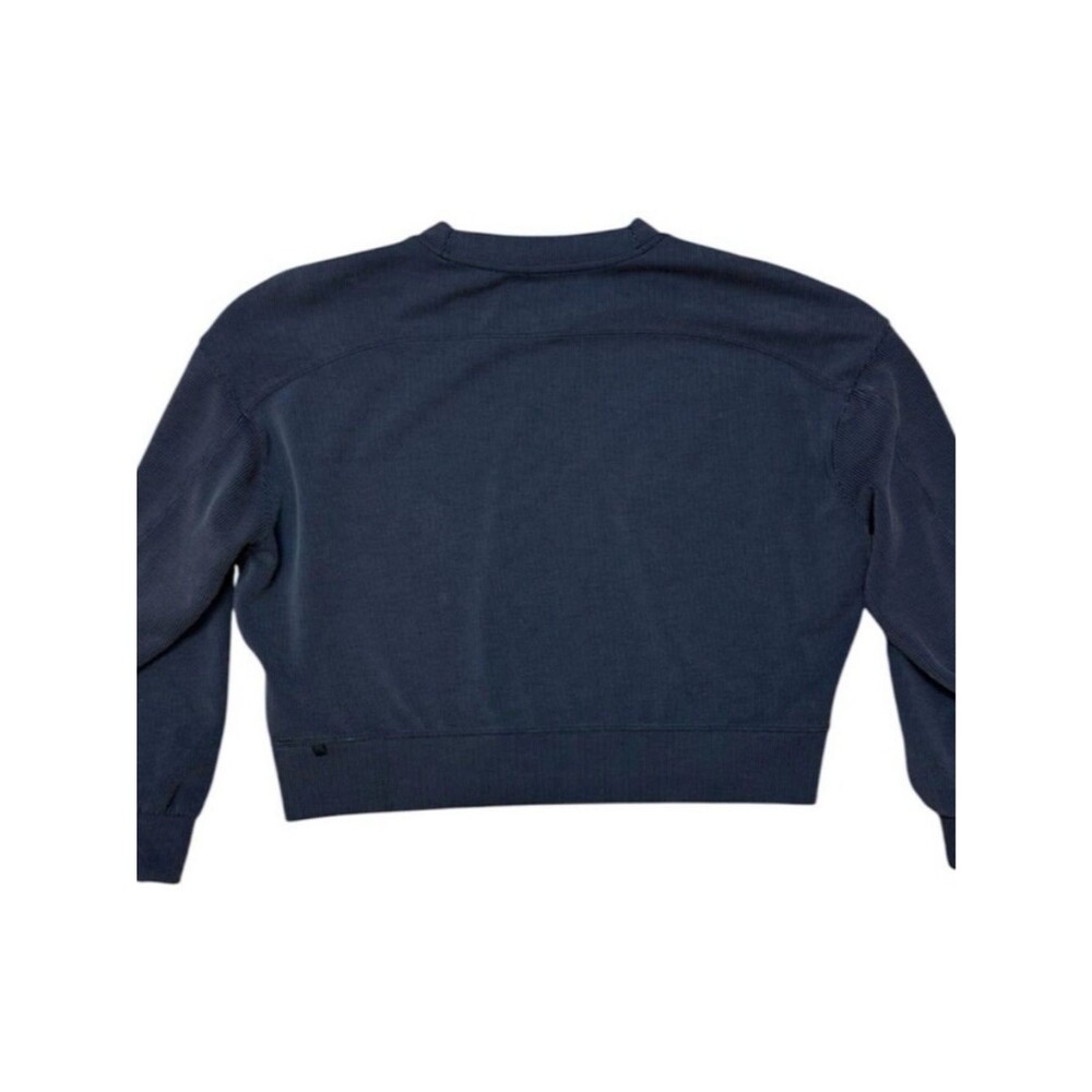 Lululemon Softstreme Cropped Crew Oversized Washed Black Charcoal M/L - Picture 6 of 7